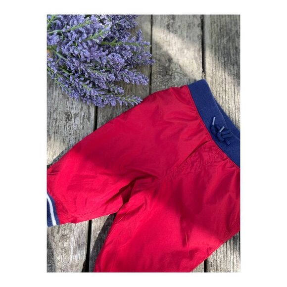 Ralph Lauren Infant Track Pants Red Navy White Sz 6M - Picture 4 of 5